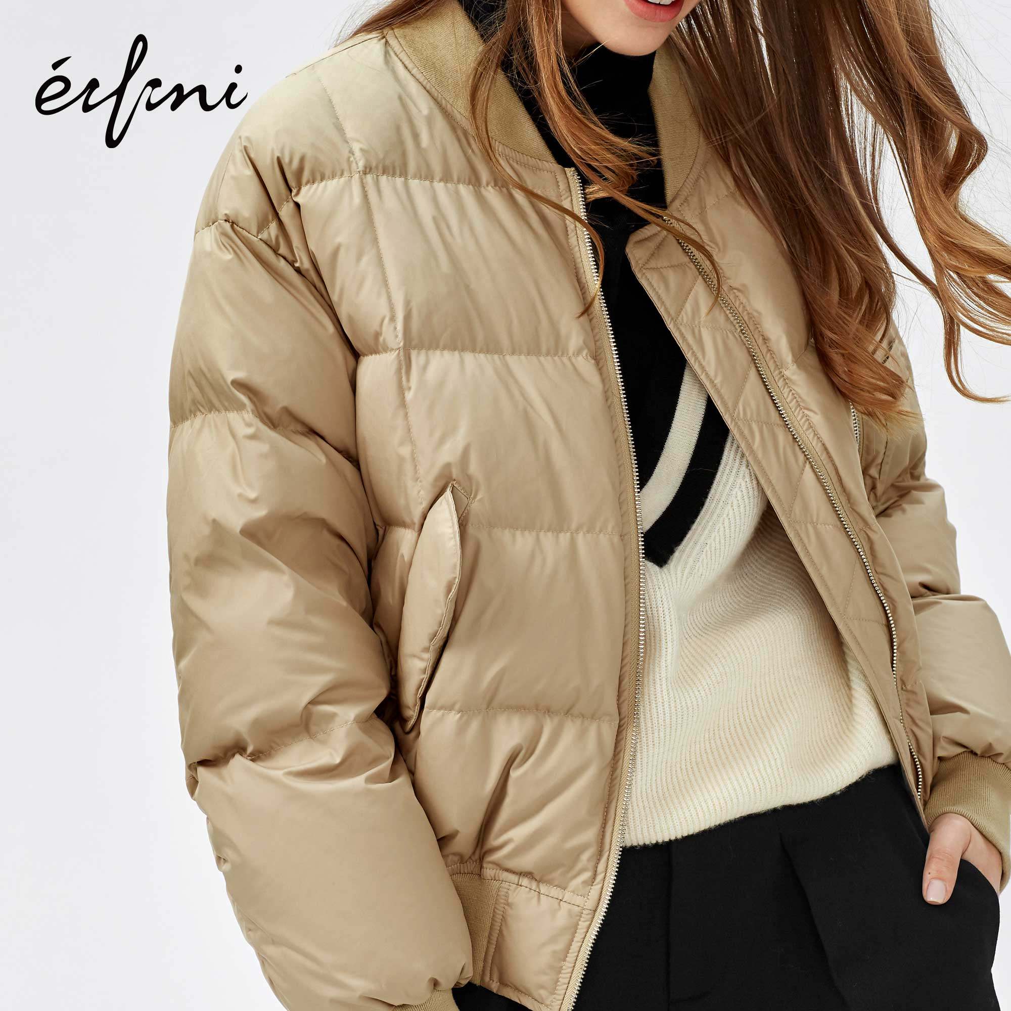 伊芙丽羽绒新款时尚宽松加厚羽绒服 伊芙丽旗舰羽绒服