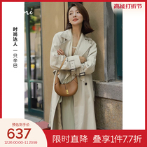 Ive Limead Classic Base 100 Hitch commuter Atmosphere closedown Long style Wind coat 2023 Autumn fitting new coat