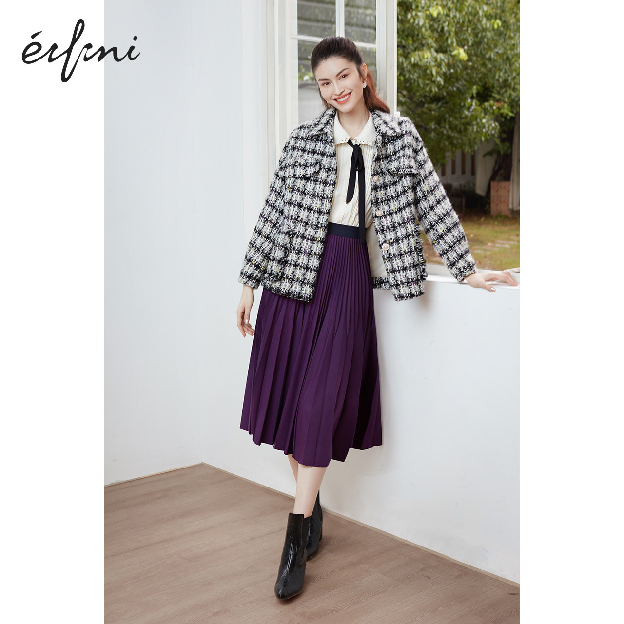 何穗同款伊芙丽毛呢外套2020秋冬季 伊芙丽旗舰毛呢外套