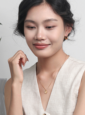 罗马往事八芒星硬币项链毛衣链