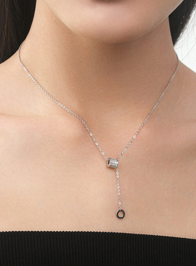小蛮腰项链流苏纯银锁骨链