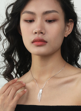 流苏925纯银项链锁骨链高级感