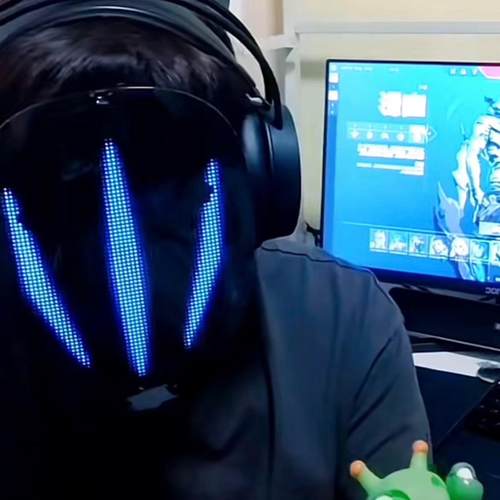 LED手势感应变脸像素面具APP自定义蓝牙机器人 mask Boywithuke - 图2