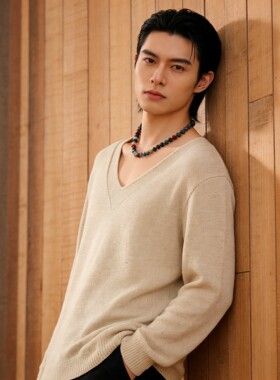 轻奢小众民族风彩色玻璃串珠锁骨