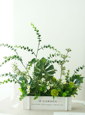 北欧现代ins风diy仿真花绿植客厅餐桌电视柜茶几玄关桌面装饰摆件