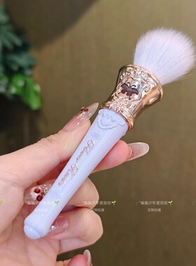 【蝴蝶云肩】花知晓点彩刷羊毛柔软斜坡型化妆腮红刷子白藤紫月白