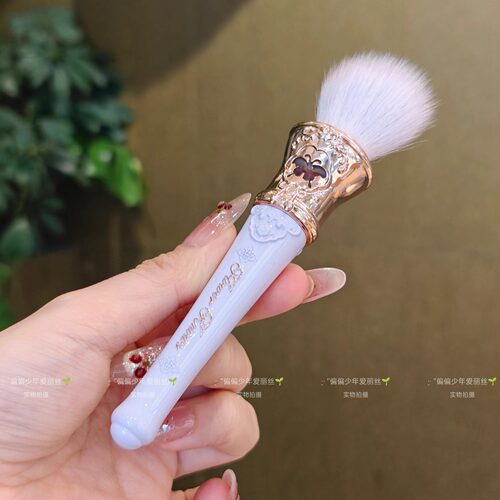 【蝴蝶云肩】花知晓点彩刷羊毛柔软斜坡型化妆腮红刷子白藤紫月白 - 图1