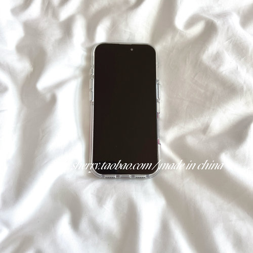 SHERRY*ins风清透细闪粉色闪钻草莓适用于苹果18ProMax手机壳iPhone17Pro小众少女心16简约15小清新温柔气质 - 图2