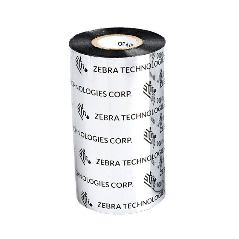 ZEBRA斑马原装条码标签打印机哑银纸亮白pet树脂基碳带热转印色带
