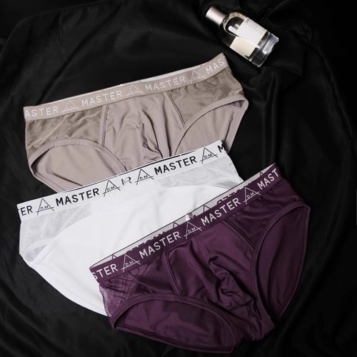 D.M男内裤低腰性感男三角裤网眼透气透明网纱夏季新正装运动纯色 - 图3