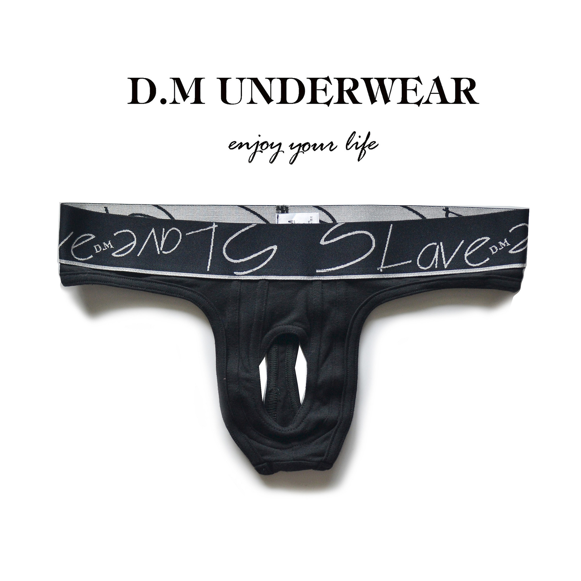 D.M男内裤个性吊环镂空丁字裤单丁T字带洞潮紧身棉情趣诱惑10性感,淘宝优惠券,粉丝福利购,淘宝优惠卷