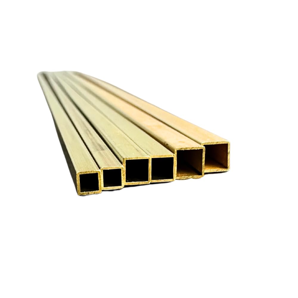 Brass Square Tube Brass Hollow Flat Tube DIY Jewelry Material Metal Brass Accessories Model Making Supplies