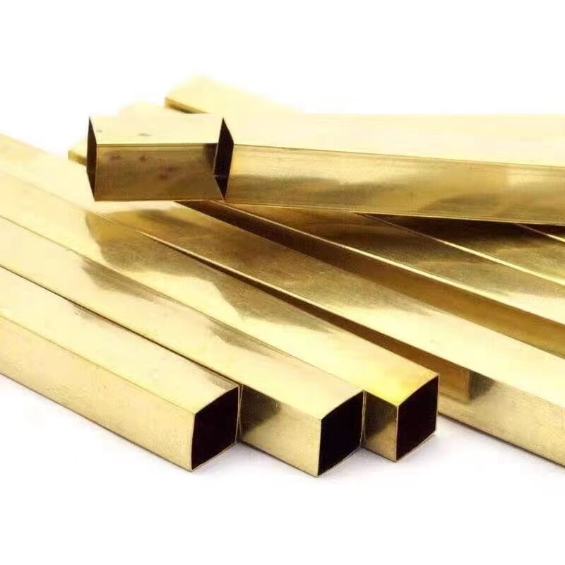 Brass Square Tube Brass Hollow Flat Tube DIY Jewelry Material Metal Brass Accessories Model Making Supplies