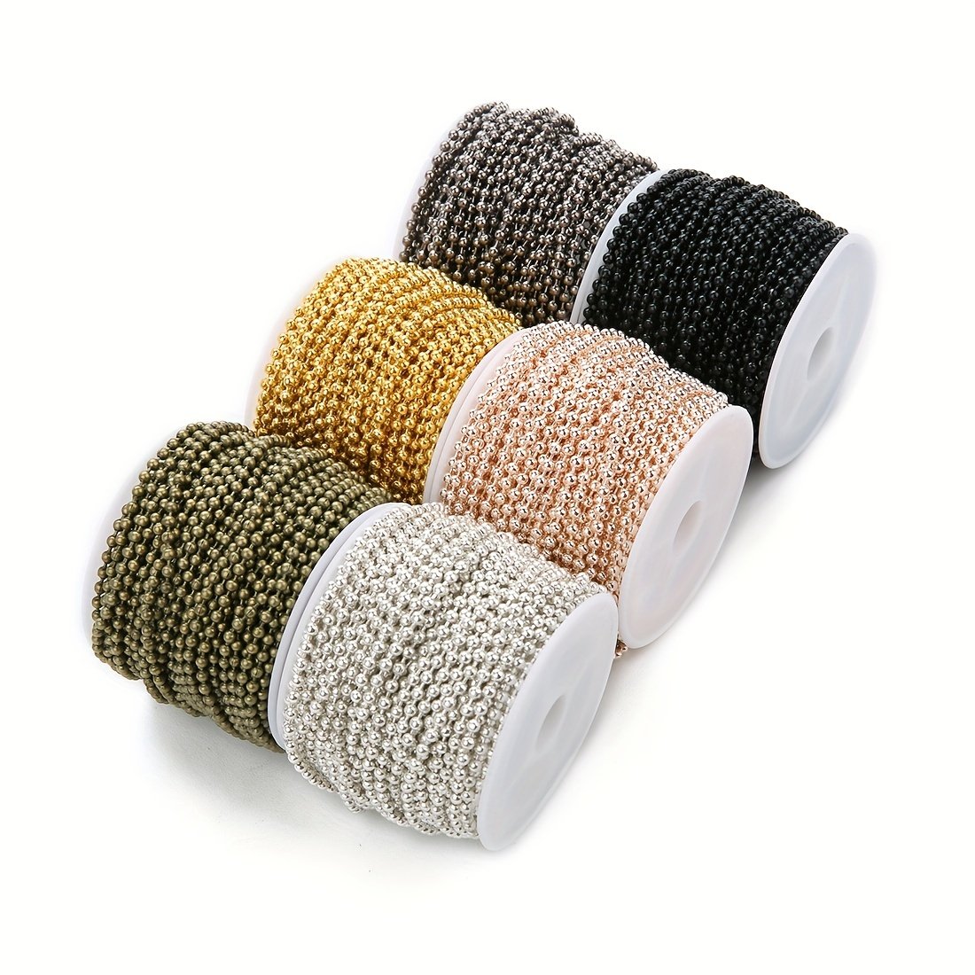 9米/卷铁珠链吊牌链铁挂链珠链金色圆珠链链条diy手工材料,淘宝优惠券,粉丝福利购,淘宝优惠卷