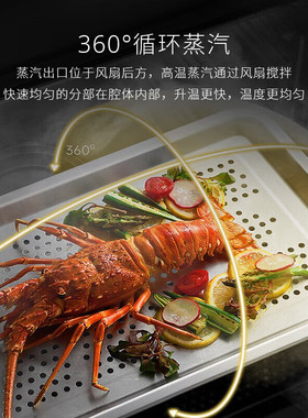 惠而浦蒸烤箱一体机嵌入式烤箱蒸箱双3D悬屏触控4D均衡热风对流