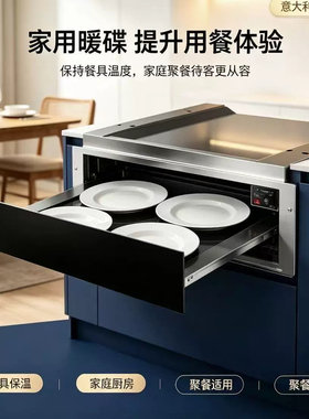 惠而浦 多功能嵌入式暖碟抽屉烤箱不绣钢内胆餐盘餐具 精准控温