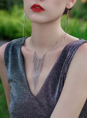小众时尚大气流苏项链气质冷淡风简约个性感潮流锁骨链