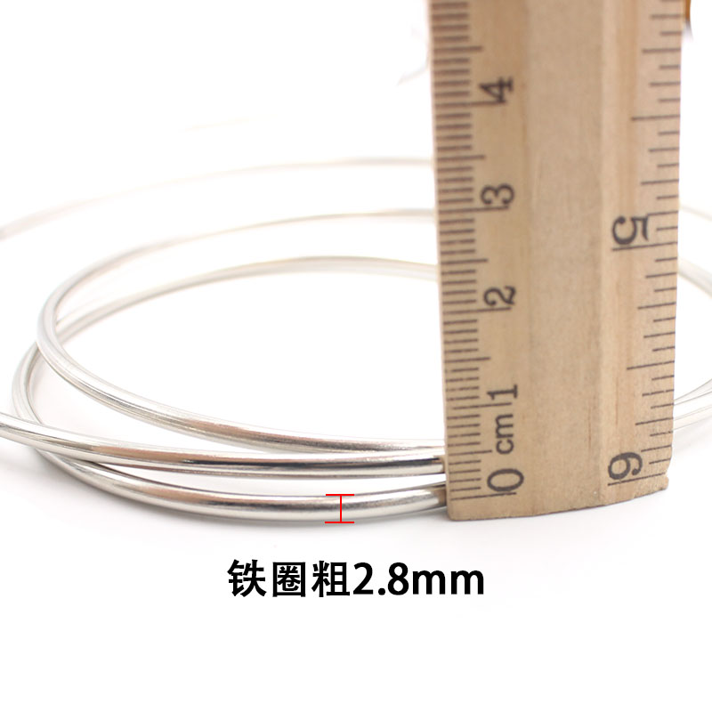 diy手工工艺品服装辅料配件电镀银色铁圈婚庆捕梦网材料圆环铁环 - 图2