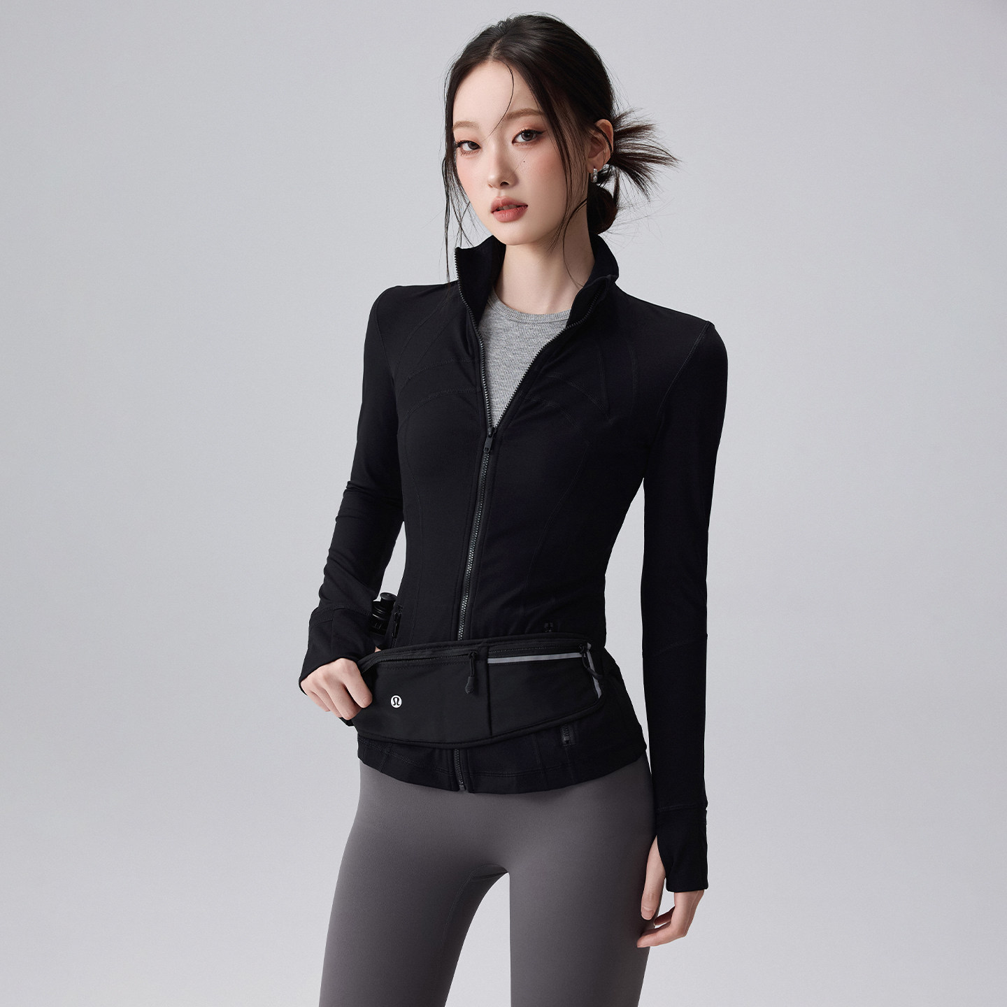 Mitaogirl长袖运动外套女立领户外跑步骑行健身上衣修身瑜伽服,淘宝优惠券,粉丝福利购,淘宝优惠卷