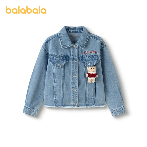 巴拉巴拉童装女童外套儿童上衣衣服新款春装全棉牛仔舒适时尚潮酷 - 图3