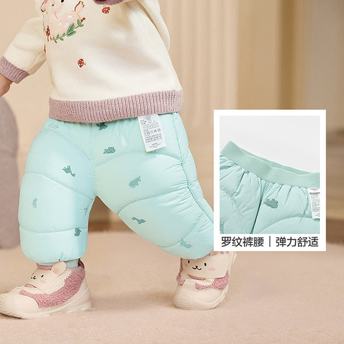 巴拉巴拉童装儿童羽绒裤男女童长裤宝宝裤子舒适保暖时尚洋气潮酷 - 图2
