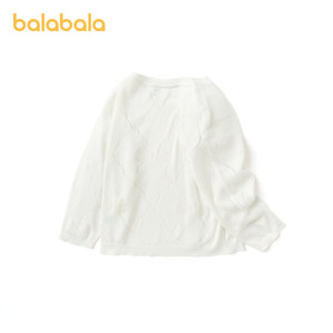 巴拉巴拉儿童毛衣女童中大童甜美洋气开衫夏装针织薄款透气空调服