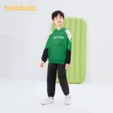 巴拉巴拉 Детская осенняя толстовка для мальчиков, спортивный лонгслив с капюшоном, детская одежда, подходит для подростков