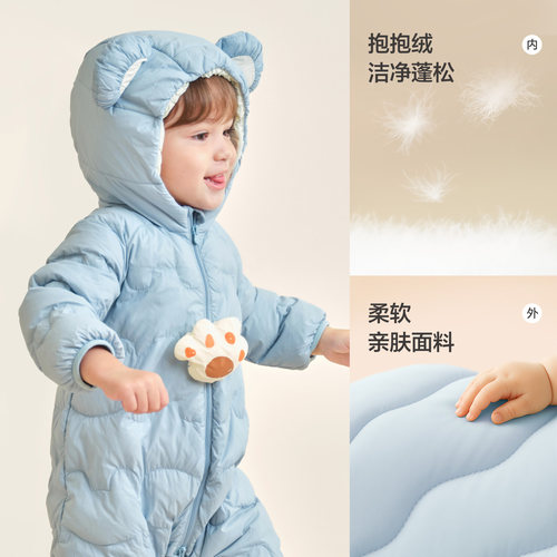 巴拉巴拉儿童轻薄羽绒服男女童冬季连体衣2026新款造型可爱趣味萌 - 图2