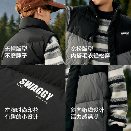 巴拉巴拉儿童羽绒马甲女童背心男童外套上衣新款童装2025冬高充绒 - 图2