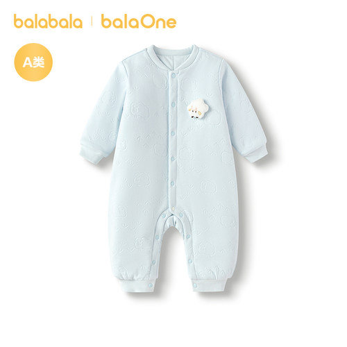 巴拉巴拉新生婴儿连体衣夹棉冬装2025款秋冬宝宝衣服爬服哈衣可爱 - 图3