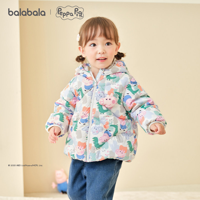 巴拉巴拉儿童羽绒服宝宝男童女童童装加厚保暖萌趣户外防风冬装潮