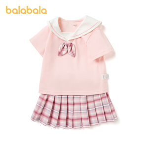 【商场同款】巴拉巴拉童装女童套装洋气儿童夏装宝宝裙子甜美可爱