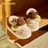 Balabala Children's Shoes Children's Slippers Plus Velvet Warm Girls Boys Home Shoes Bags Heels 2025 New Winter Cotton Shoes
