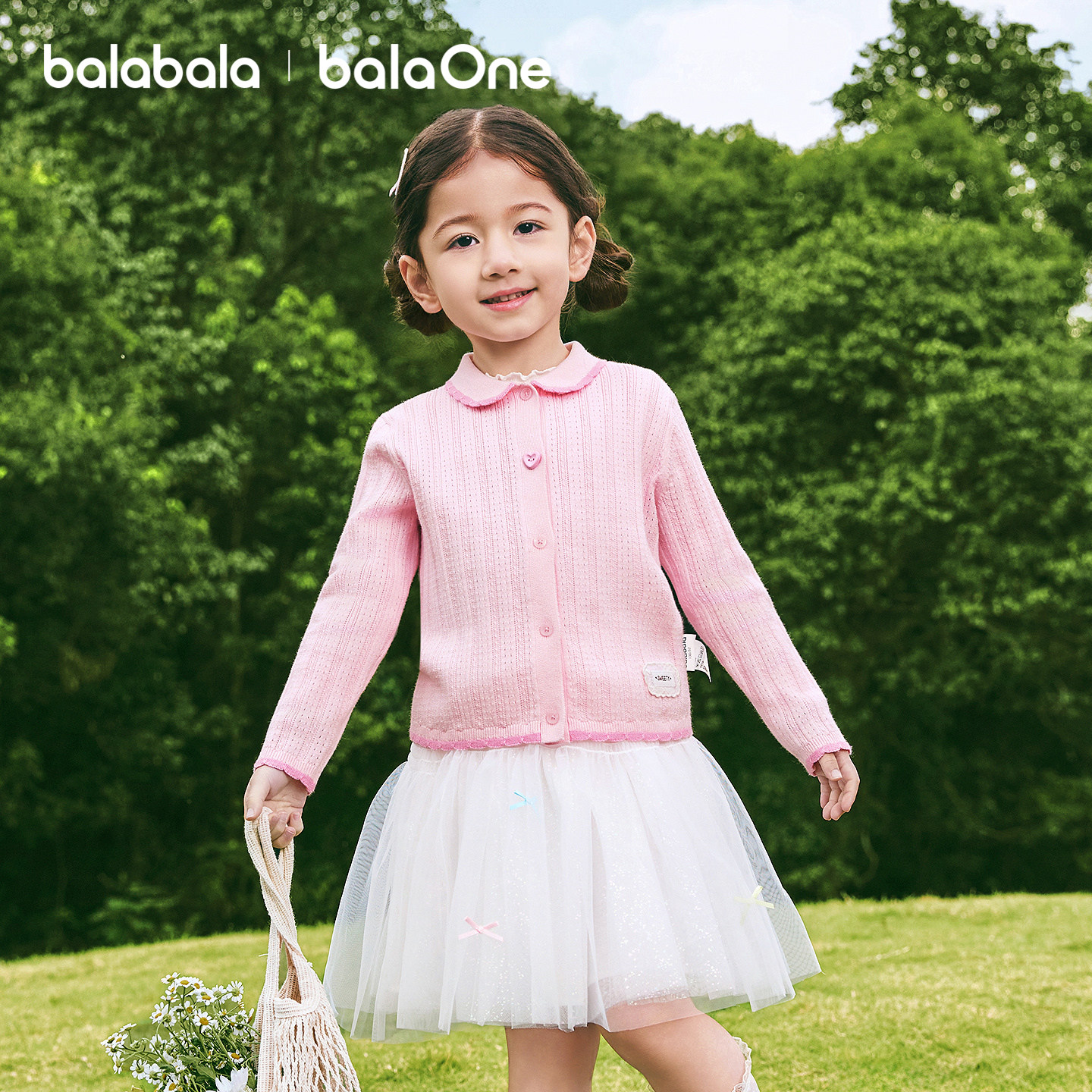 【balaOne】巴拉巴拉童装儿童毛衫女童2026新款春秋甜美时尚上衣