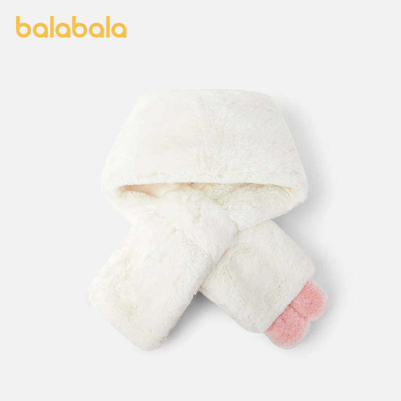 巴拉巴拉儿童围巾女童冬季保暖毛茸茸围脖玩偶可爱萌加厚舒适潮款,淘宝优惠券,粉丝福利购,淘宝优惠卷