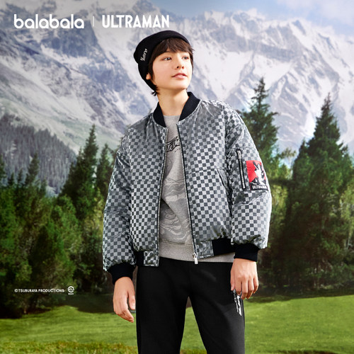 【奥特曼IP】巴拉巴拉童装儿童羽绒服男童秋冬外套中大童时尚潮酷 - 图1