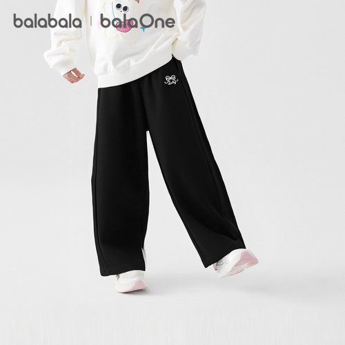 【balaOne】巴拉巴拉童装儿童裤子女童2025秋新款长裤舒弹香蕉裤 - 图1