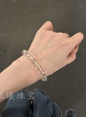 寺庙直发天然白水晶冰种少女温柔