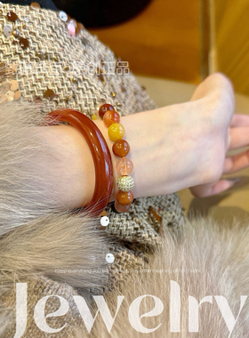 原创｜天然福禄寿水晶手链招财旺事业手串女翡翠通体纯银链子礼物