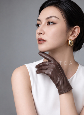 清水小山羊皮真丝内里手套女