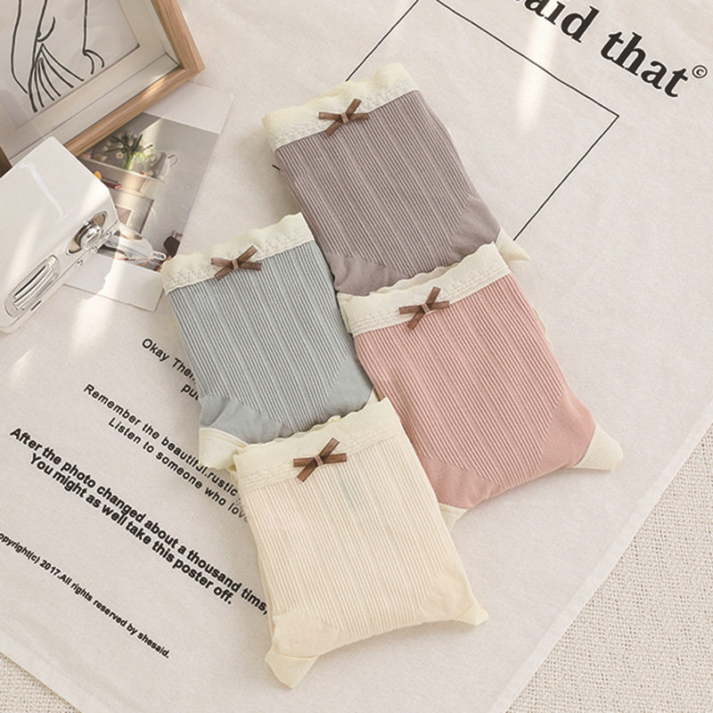 莫代尔女内裤夏提臀无痕蕾丝舒适可爱少女透气高弹中腰 3条包邮,淘宝优惠券,粉丝福利购,淘宝优惠卷