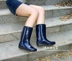 [Mất giải phóng mặt bằng] Haote Giày mùa thu và thời trang mùa đông Giày bảo hiểm lao động cao thùng PVC Giày cao gót nữ Wedge Rain Boots Giày cao su - Rainshoes