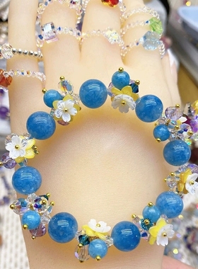 奥地利水晶天然石紫水晶手链