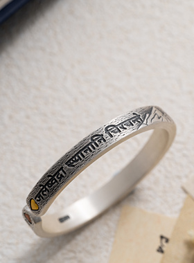 海誓山盟丨足银手镯999丨女款开口送女友礼物