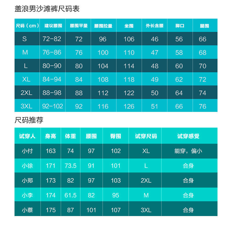 盖浪夏季海边沙滩裤男速干中腰成人海滩裤四分裤可下水不透-图3