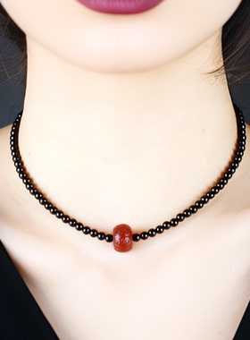 天然玛瑙锁骨链女百搭不变色