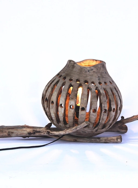 厂家销售专业手工制作原木工艺落地台灯田园温馨民宿酒店装饰灯具