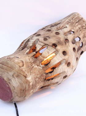 厂家销售专业手工编制原木工艺落地台灯田园温馨民宿酒店装饰灯具