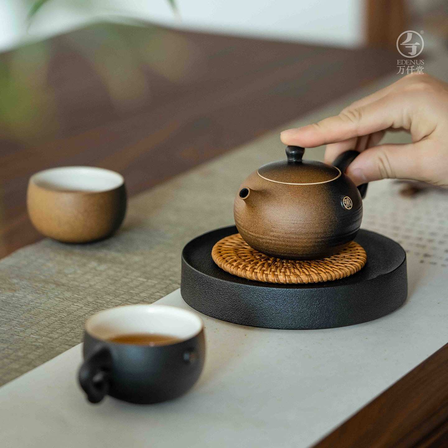 万仟堂茶具套装2025新款家用小茶具套装轻奢高档喝茶茶具万事胜意