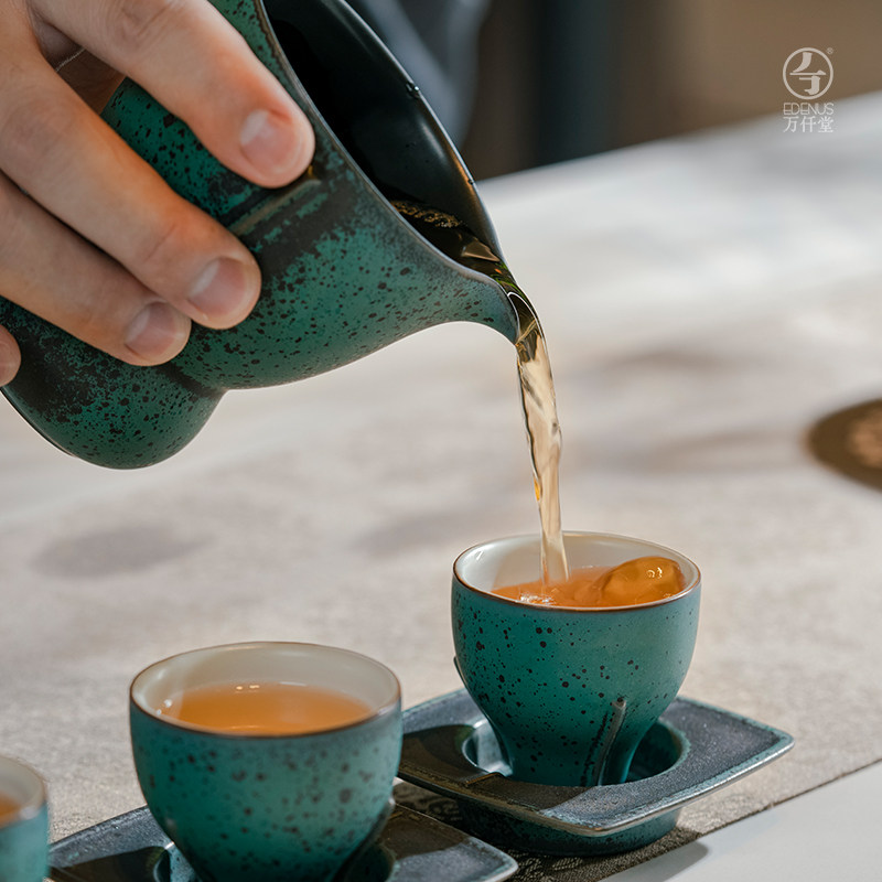 万仟堂功夫茶具家用轻奢高档茶杯套装商务送礼文物风茶具古乐02,淘宝优惠券,粉丝福利购,淘宝优惠卷